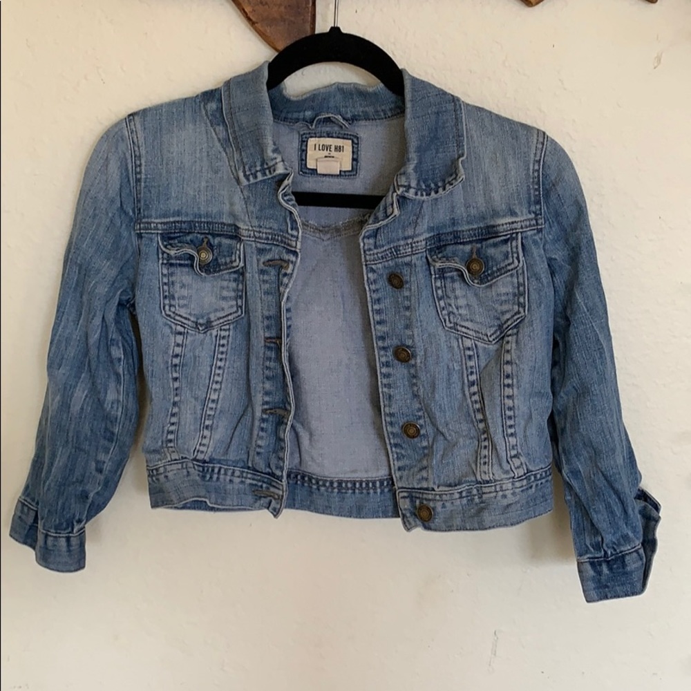 Crop denim jacket